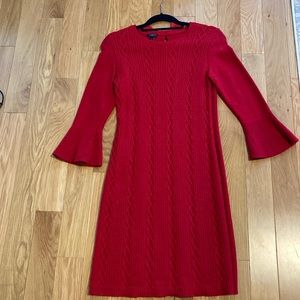 Mint condition Talbots red sweater dress